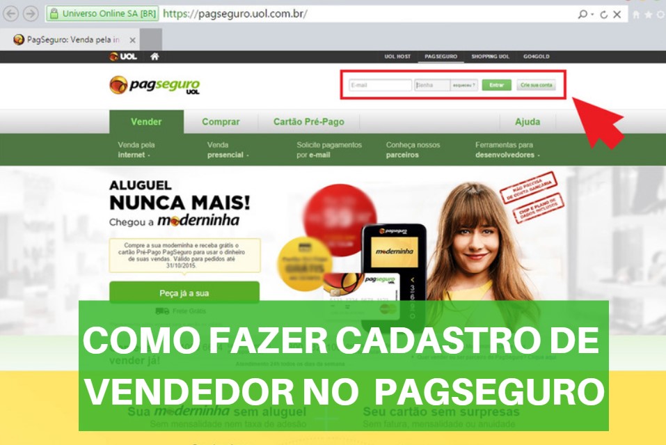 Como fazer cadastro de vendedor no Pagseguro Como fazer cadastro de vendedor no Pagseguro